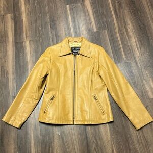 Women's Ital Yellow Leather Jacket
